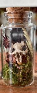 Floral skull jars - grass