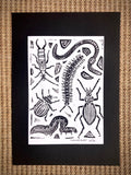 ‘CHUNKY BUGS’ limited edition linocut print