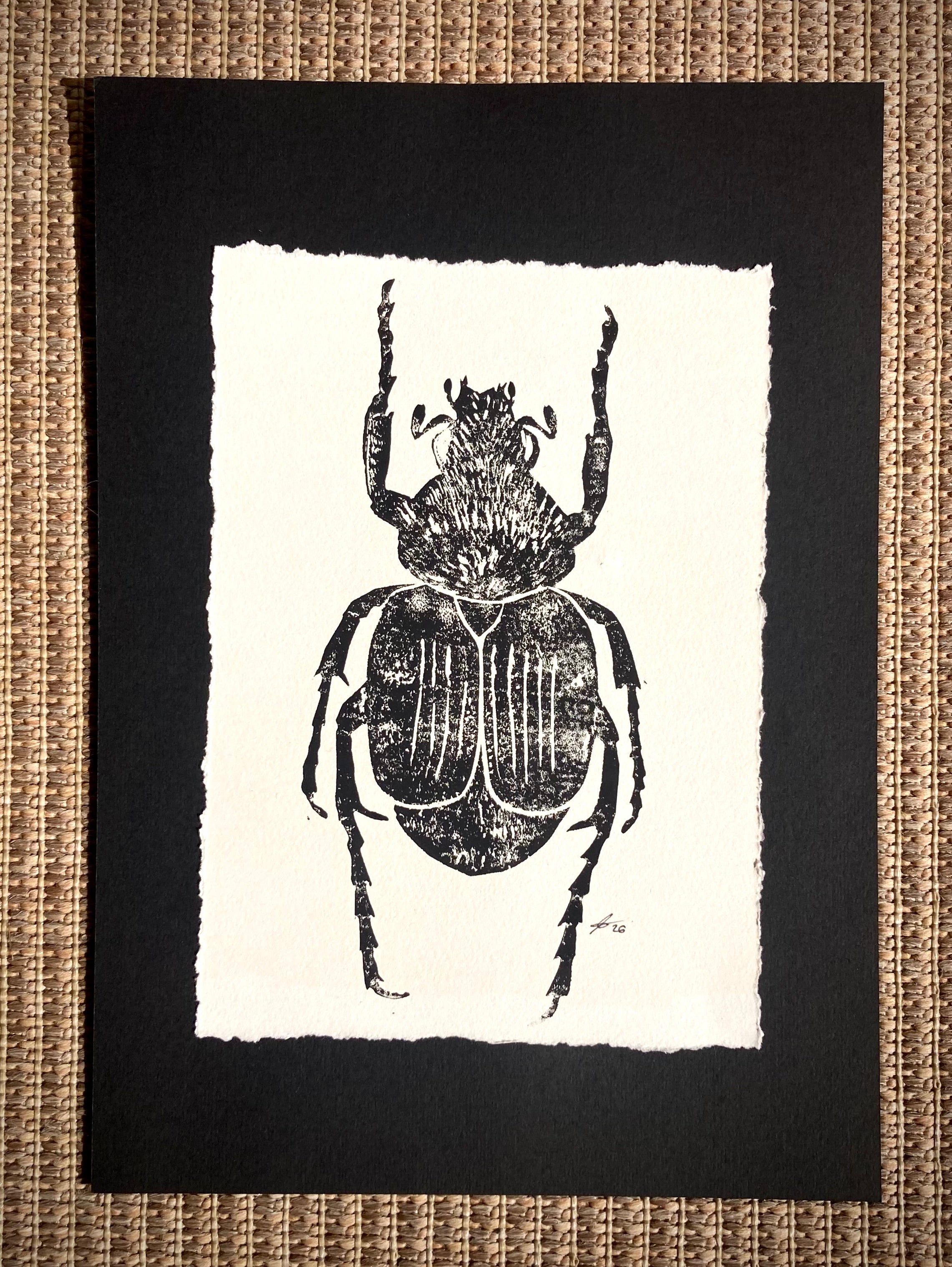 ‘Bee Beetle’ limited edition linocut print