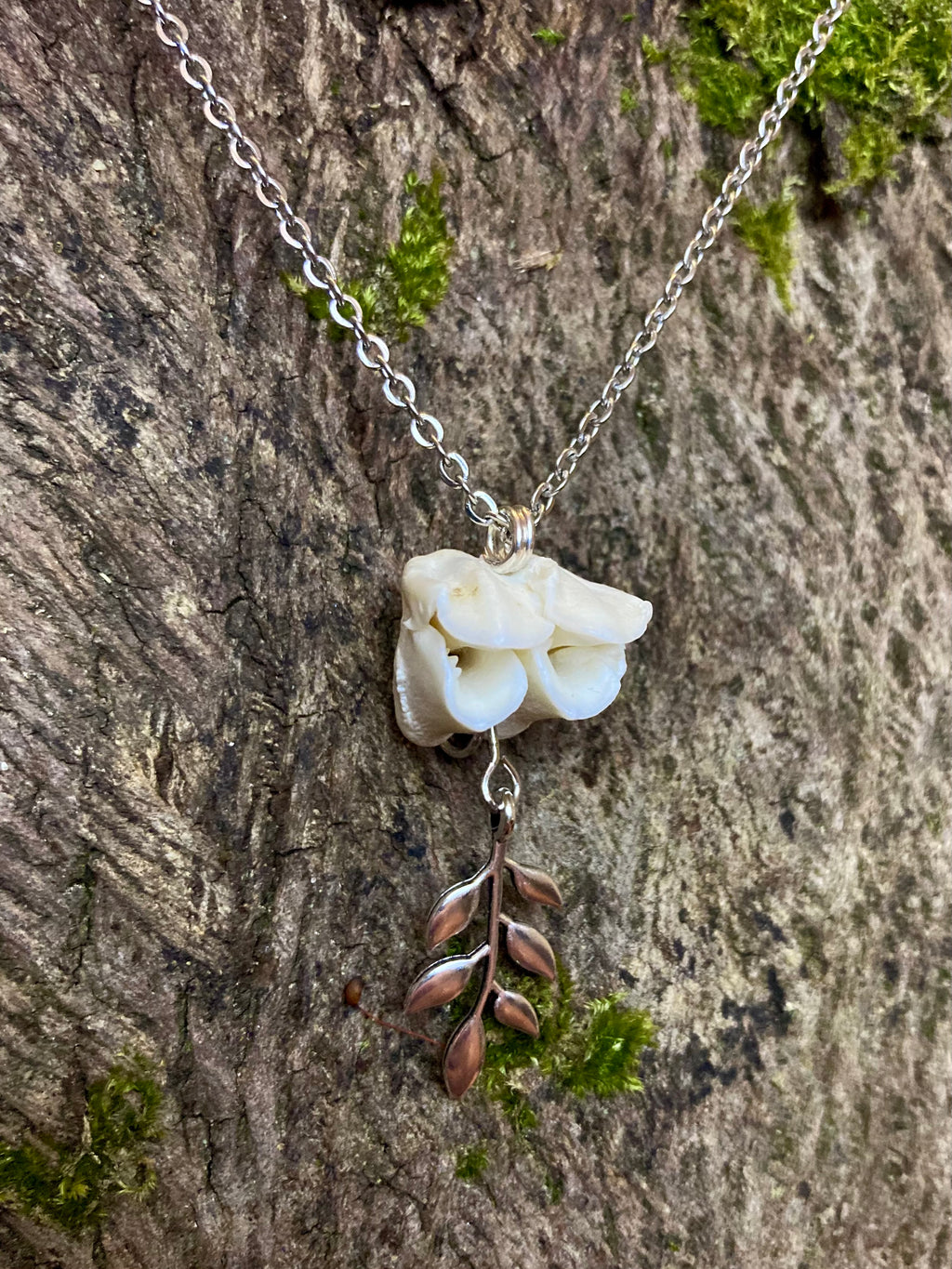 “Tooth & Vine” bone necklace