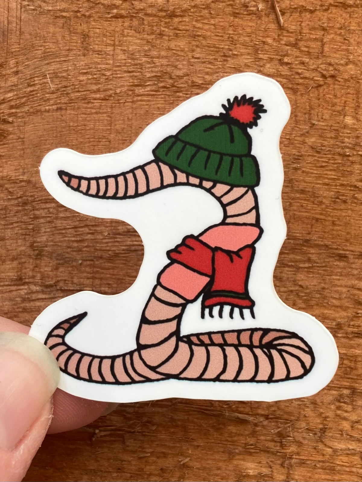 ‘Winter worm’ sticker