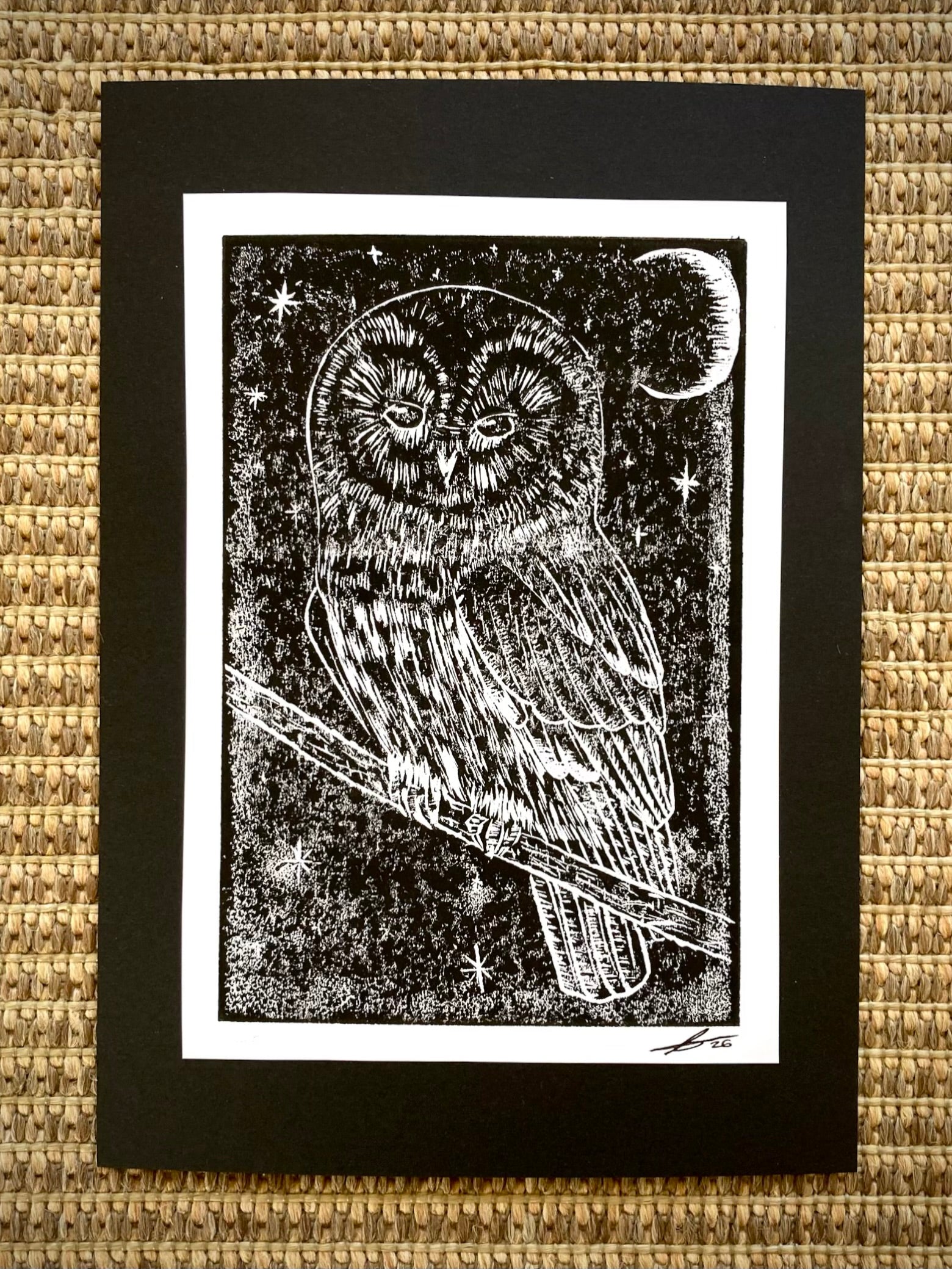 ‘Night Watch’ limited edition linocut print