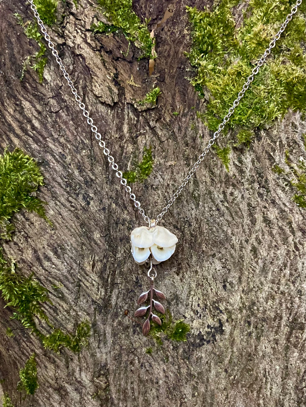“Tooth & Vine” bone necklace