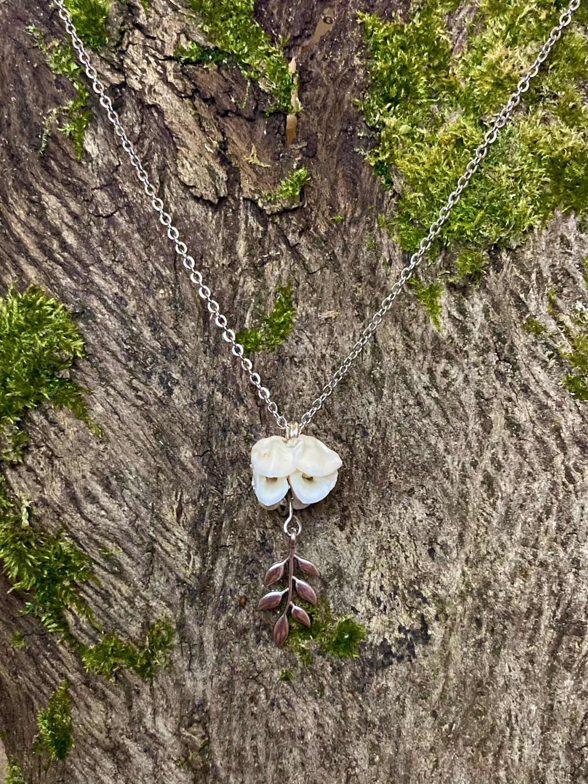 “Tooth & Vine” bone necklace