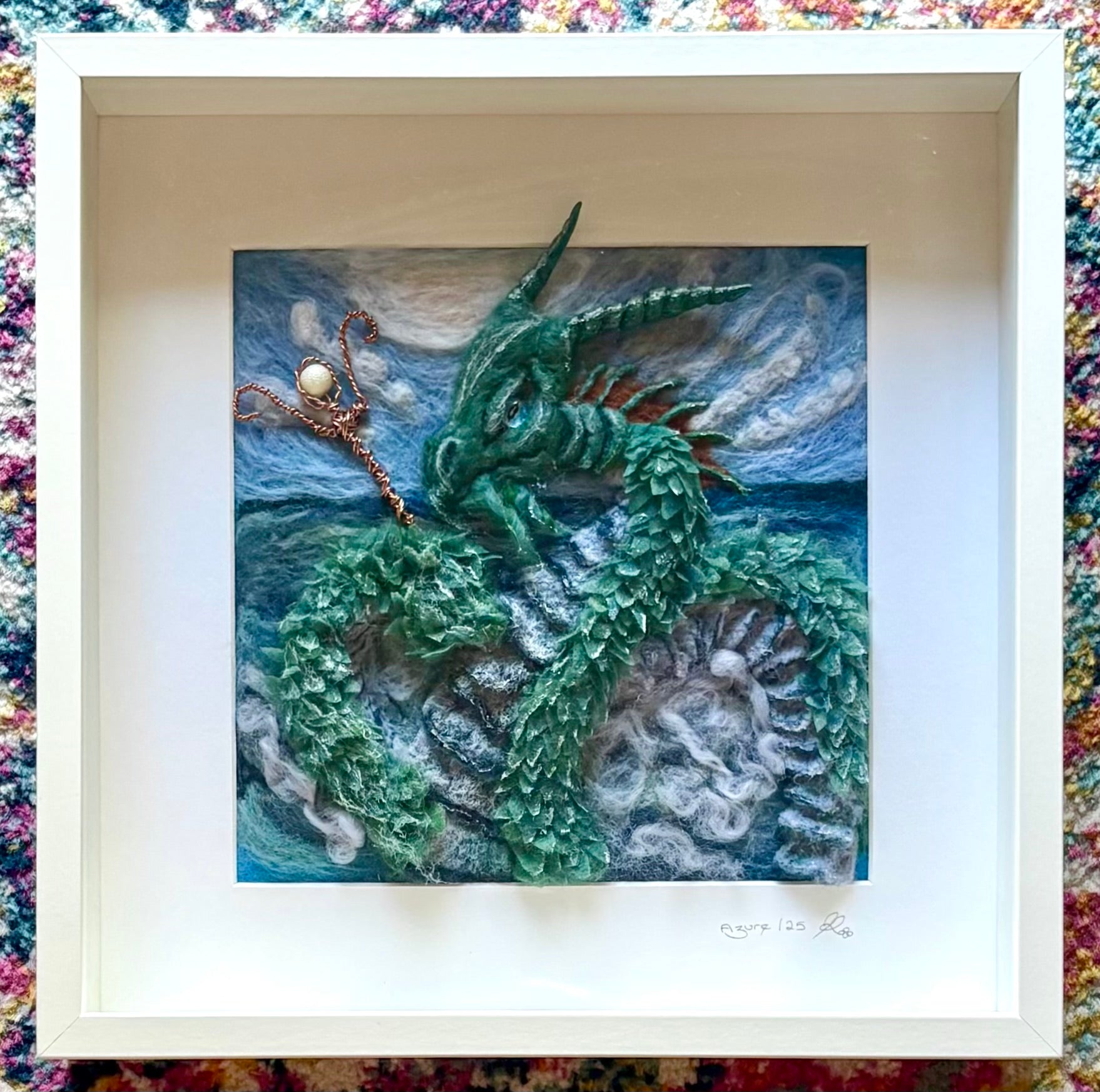 ‘Azure’ wool art