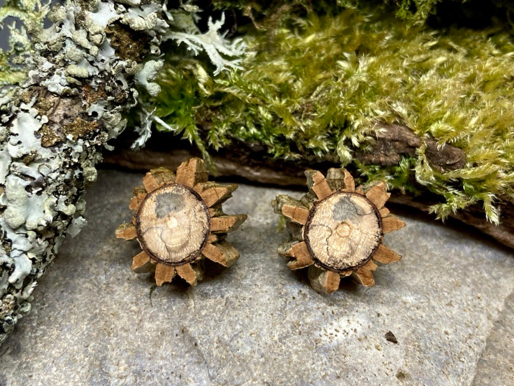 'Field Maple' stud earrings - sunflowers