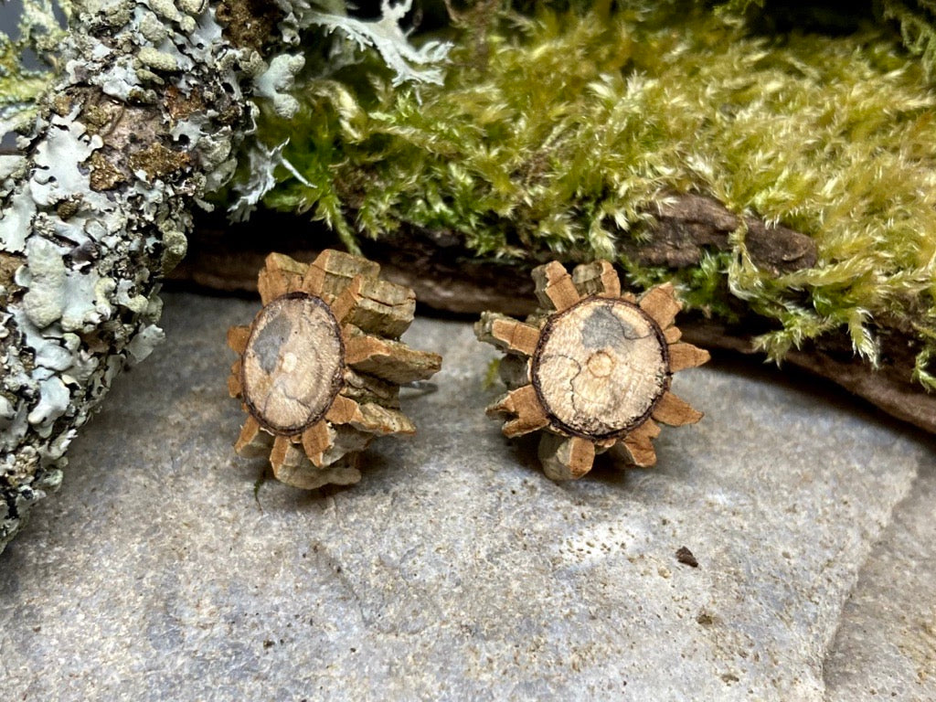 'Field Maple' stud earrings - sunflowers
