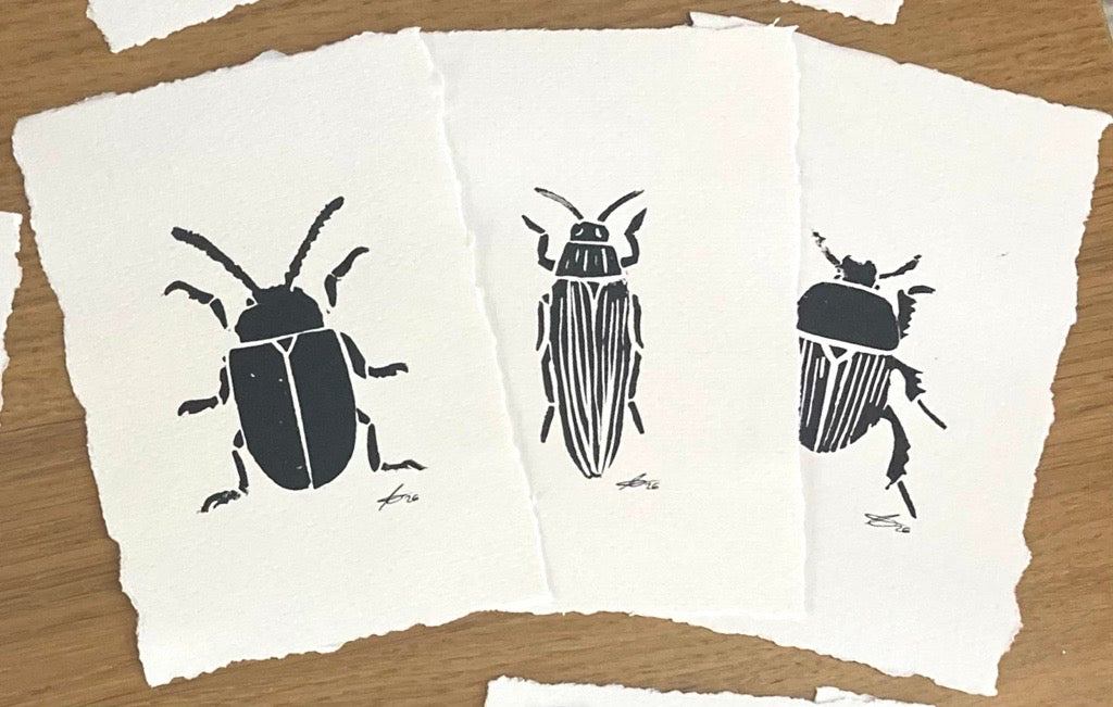 Meadow Dwellers - limited edition linocut print