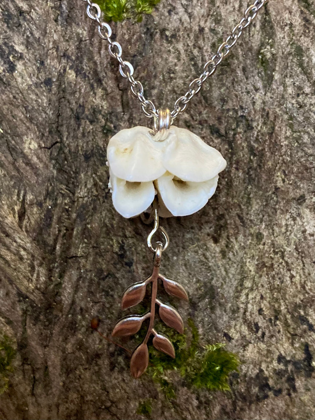 “Tooth & Vine” bone necklace
