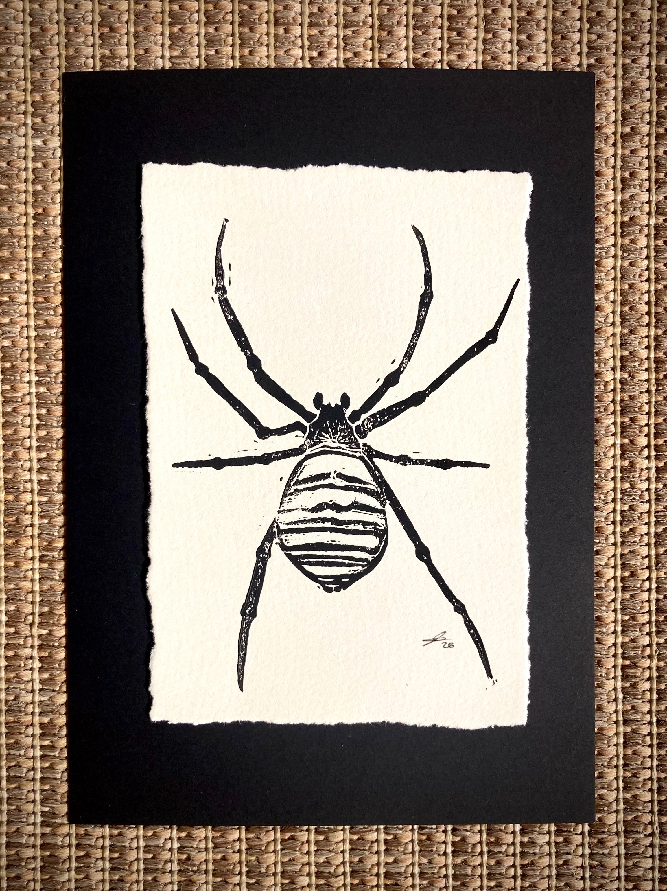‘Wasp Spider’ limited edition linocut print