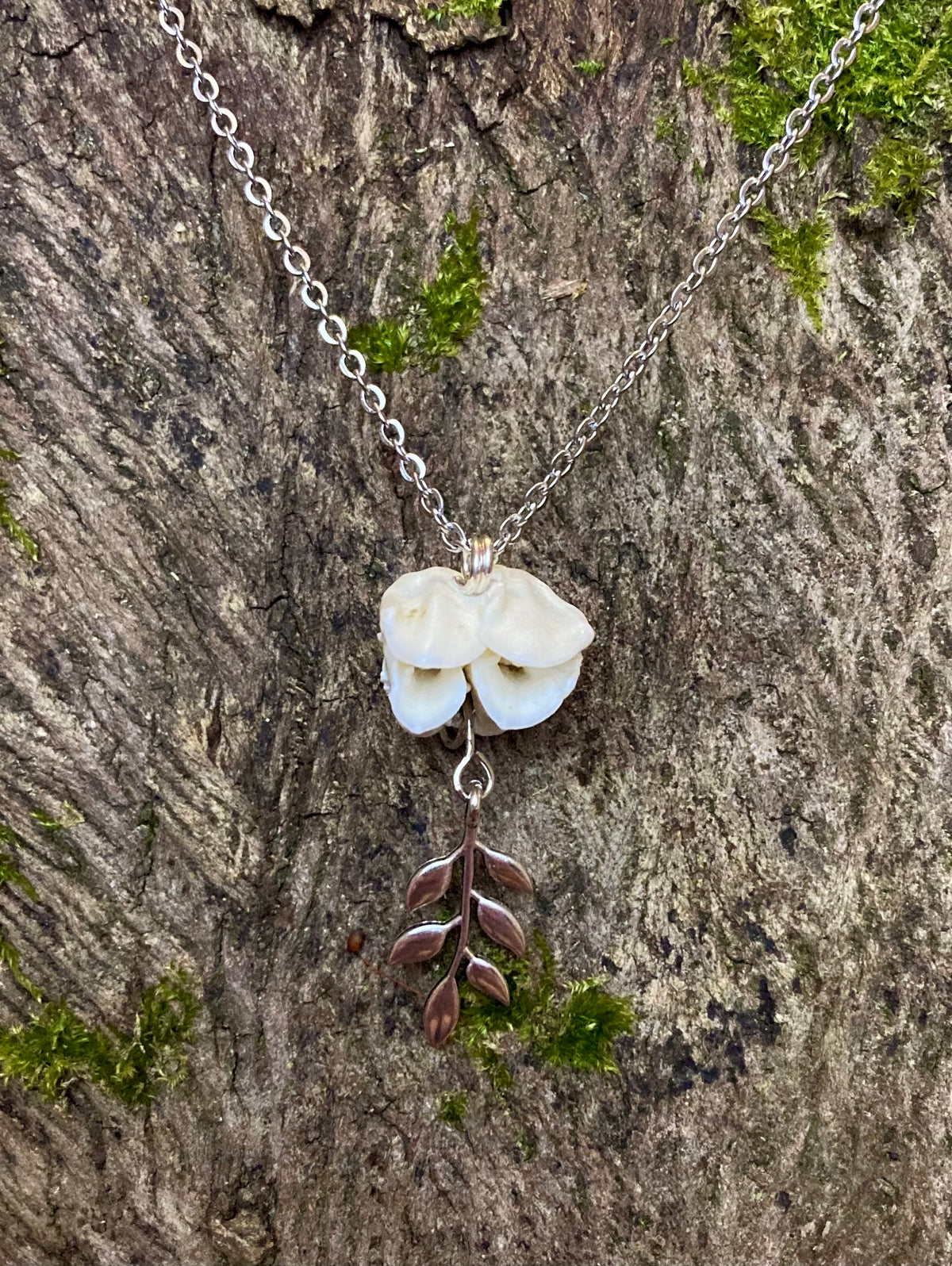 “Tooth & Vine” bone necklace