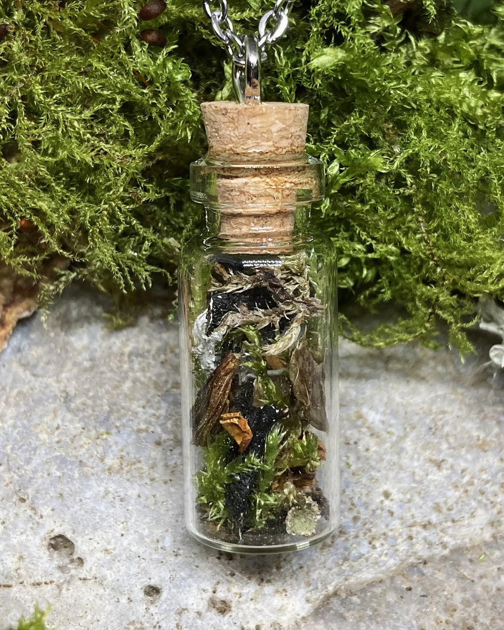 'Spell jar' pendant necklace