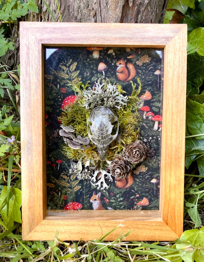 'In the Dark Forest' - real skull art piece