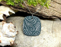 Octopus tile necklace - navy